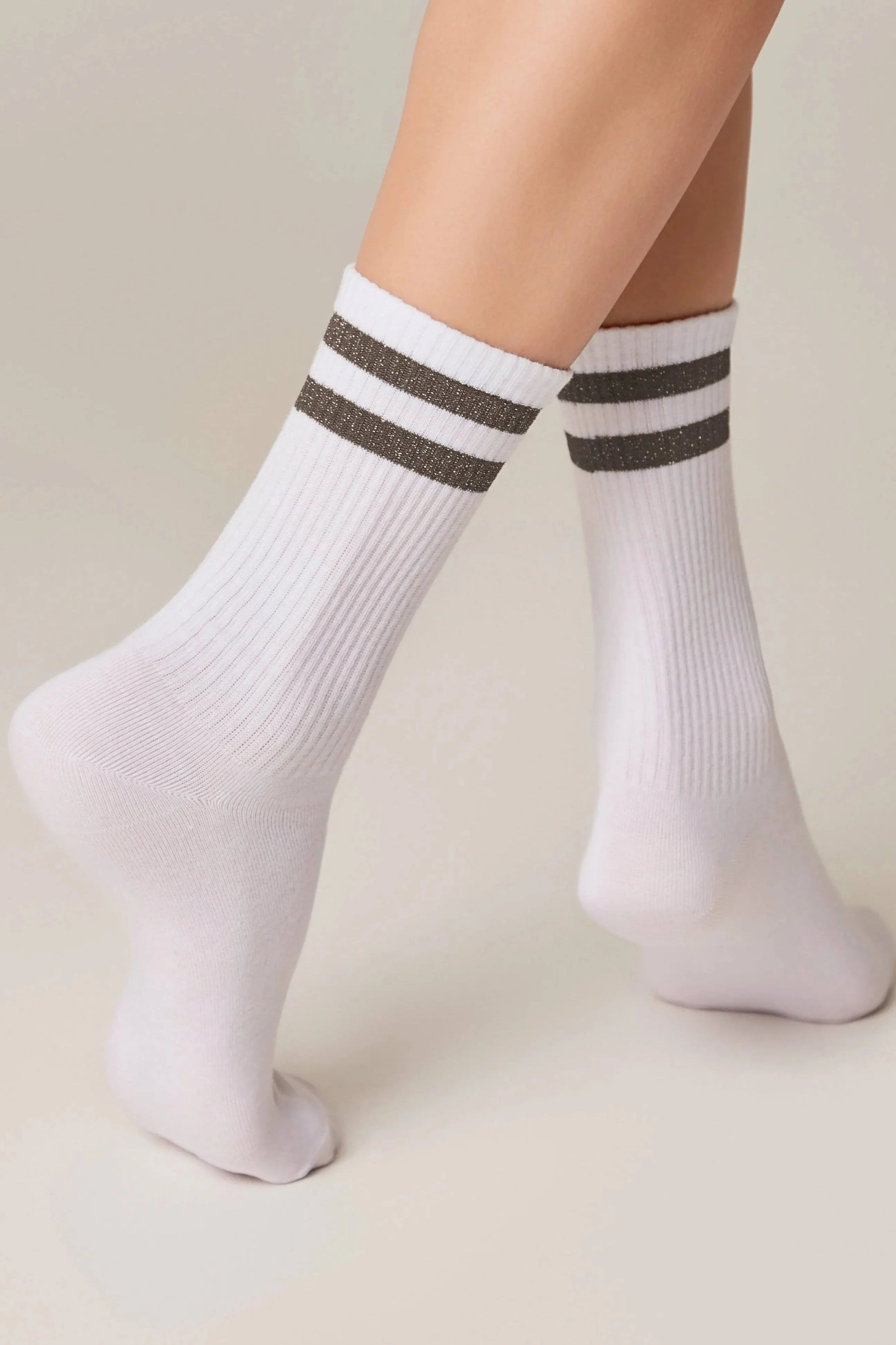 Conte Active Cotton Long Socks with Lurex Stripes