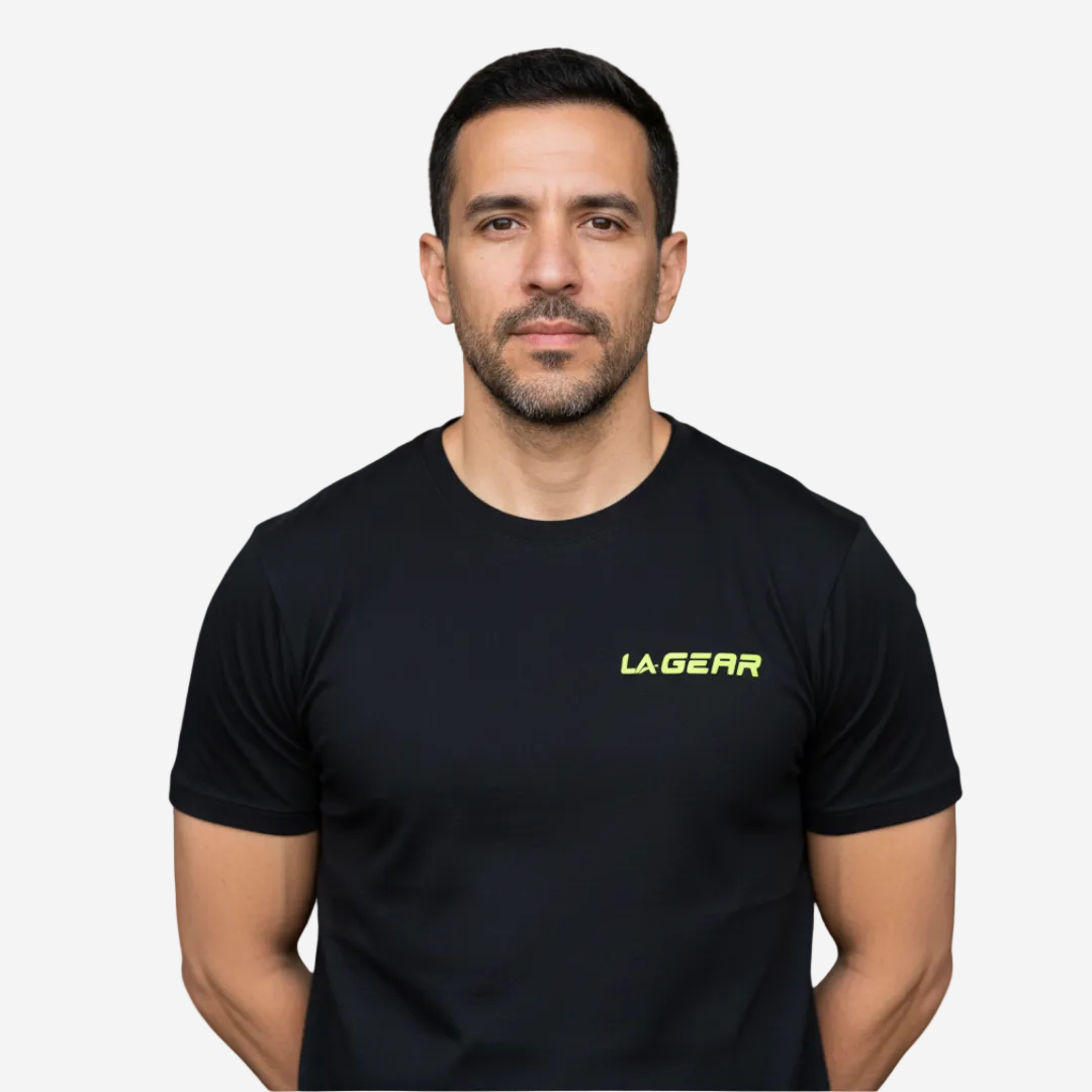 LA Gear Men's Performance Logo Tee | Black