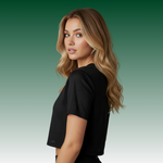 LA Gear Women’s Cropped Mesh Tee | Black