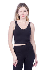 V-Neck Organic Cotton Crop Tank