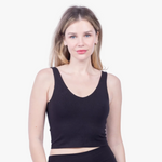 V-Neck Organic Cotton Crop Tank