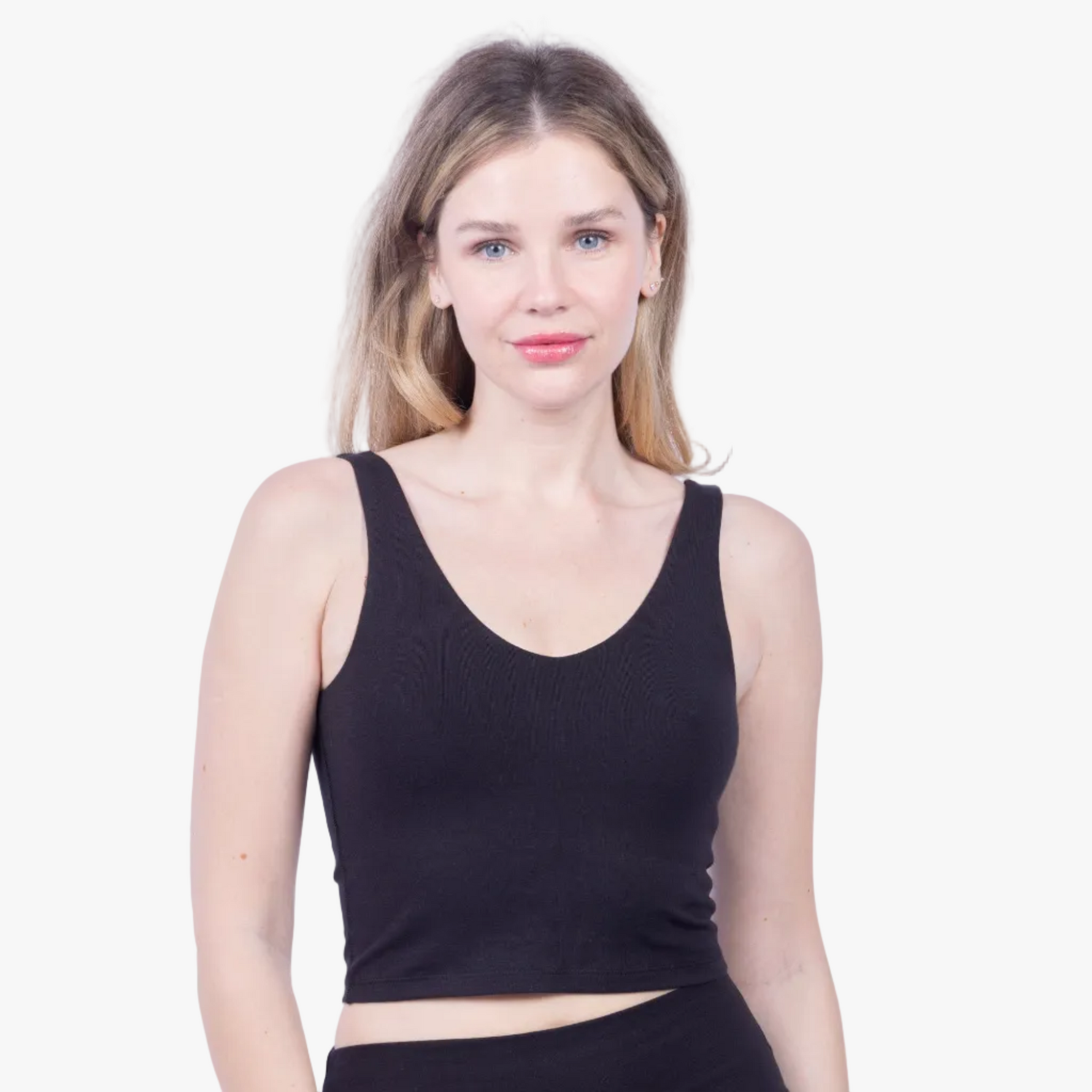 V-Neck Organic Cotton Crop Tank