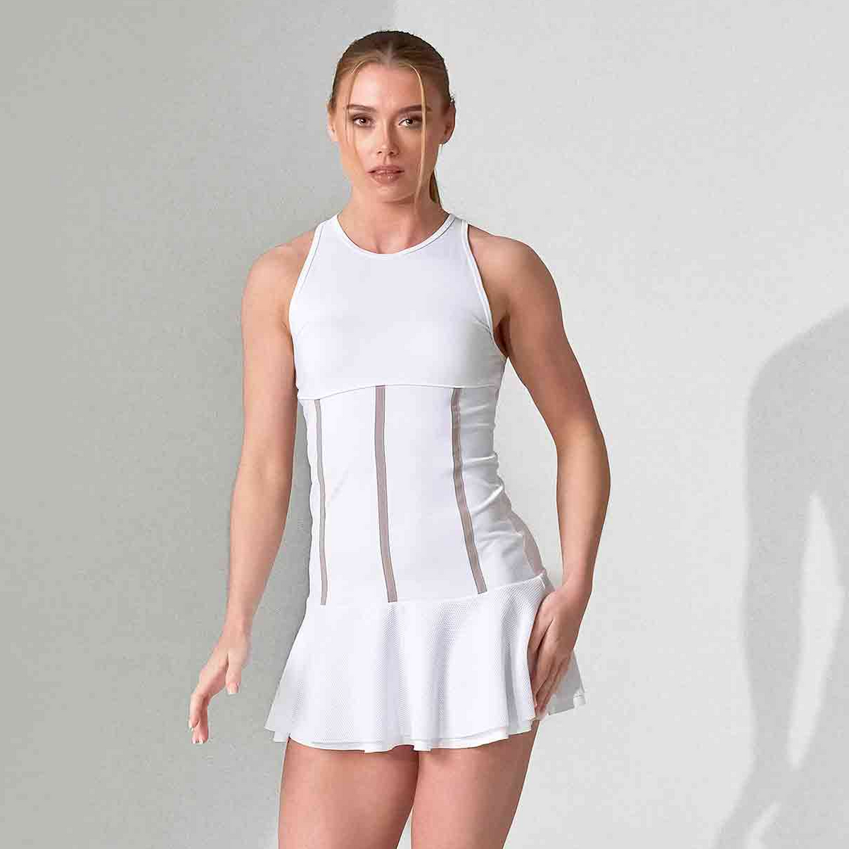 MAI DRESS | Performance Tennis & Pickleball Dress with Mesh Flounce