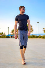 Marina Gray Men's Modest Swim Shorts | S2501-1
