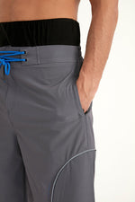 Marina Gray Men's Modest Swim Shorts | S2501-1