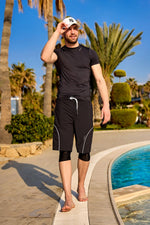 Marina Black Modest Men’s Swim Shorts | S2501-2