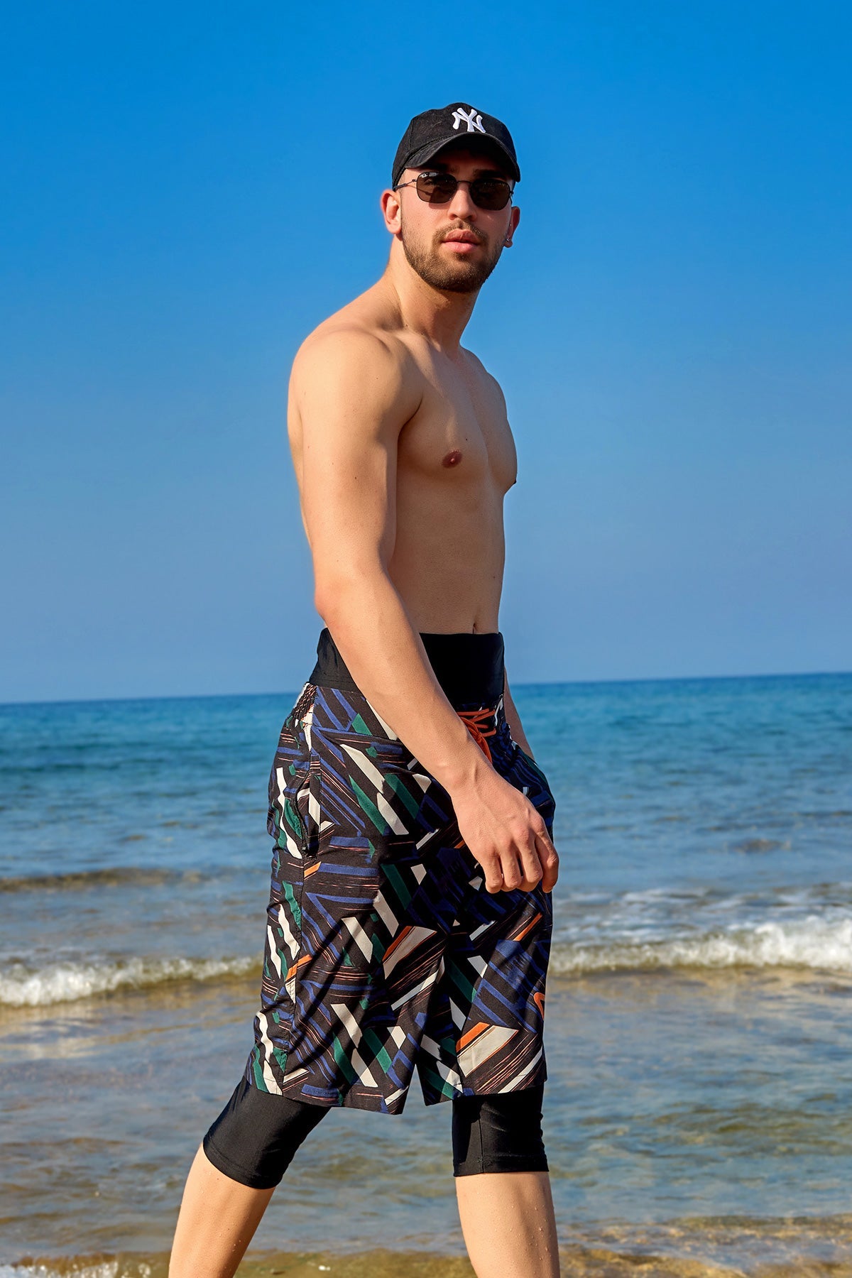 Marina Black Modest Men’s Swim Shorts | S2502