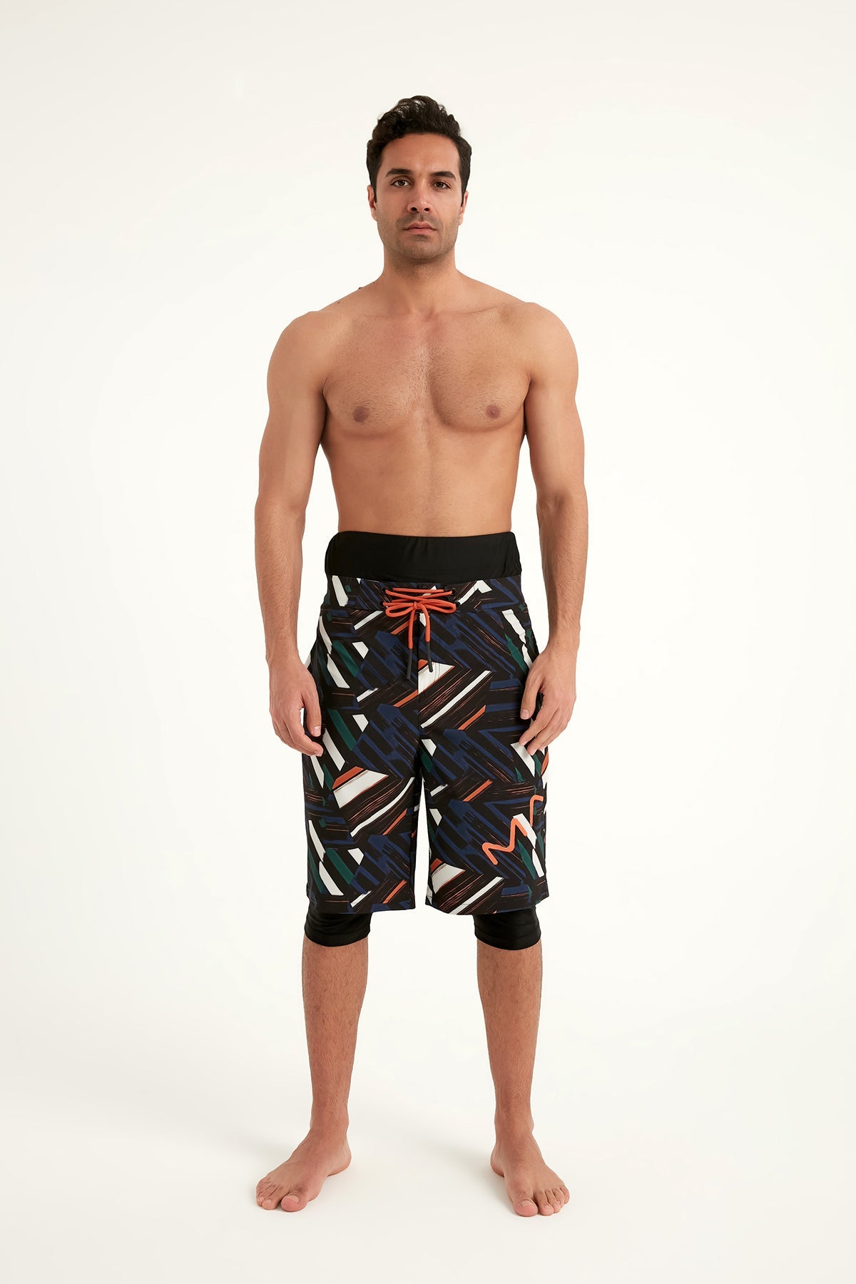 Marina Black Modest Men’s Swim Shorts | S2502
