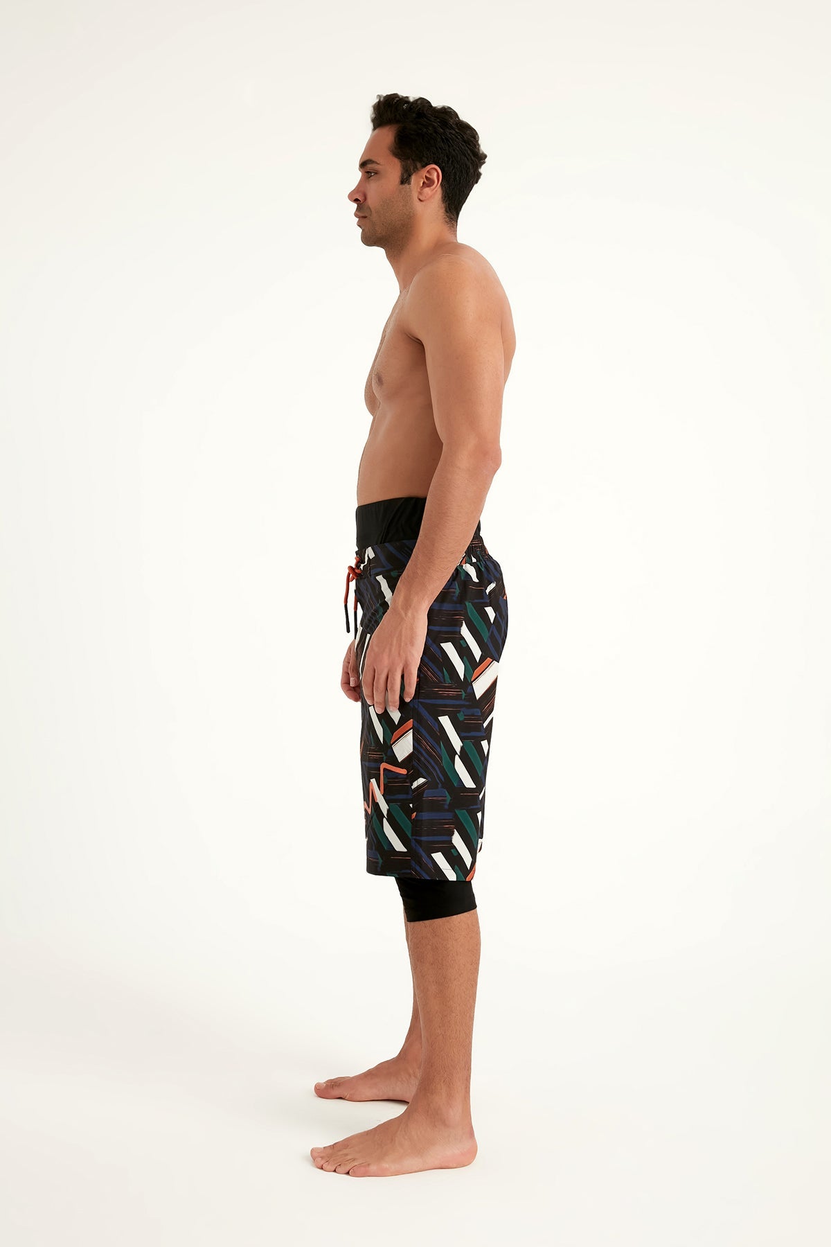 Marina Black Modest Men’s Swim Shorts | S2502