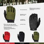 Lizard Skins Monitor Ignite Long Finger Cycling Gloves | Olive Green