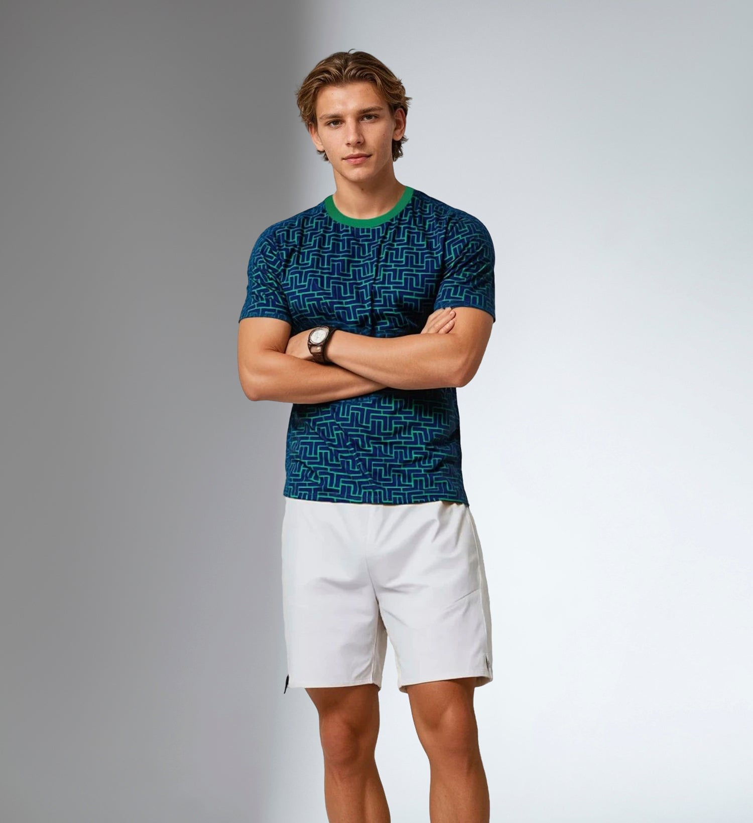 Men's Short-Sleeve Crew Neck | UV Protection & Antimicrobial