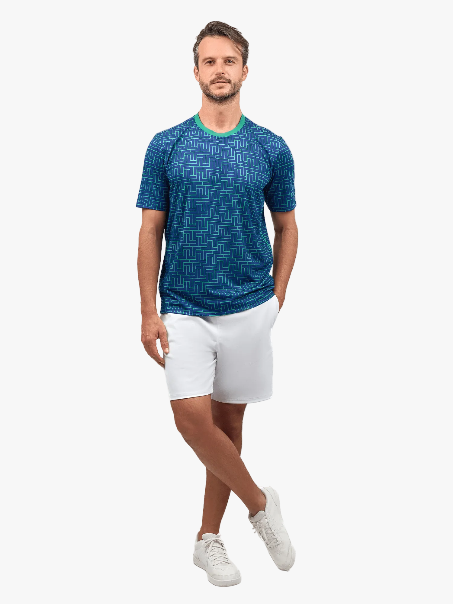 Men's Tennis Shorts | Spin Shorts with Pockets & UV Protection | White