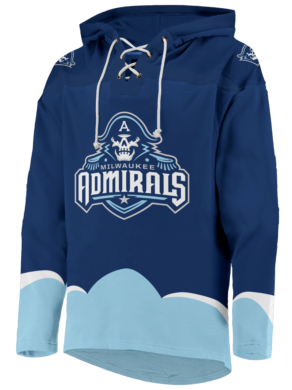 Milwaukee Admirals AHL Hockey Embroidered Lace Hoodie