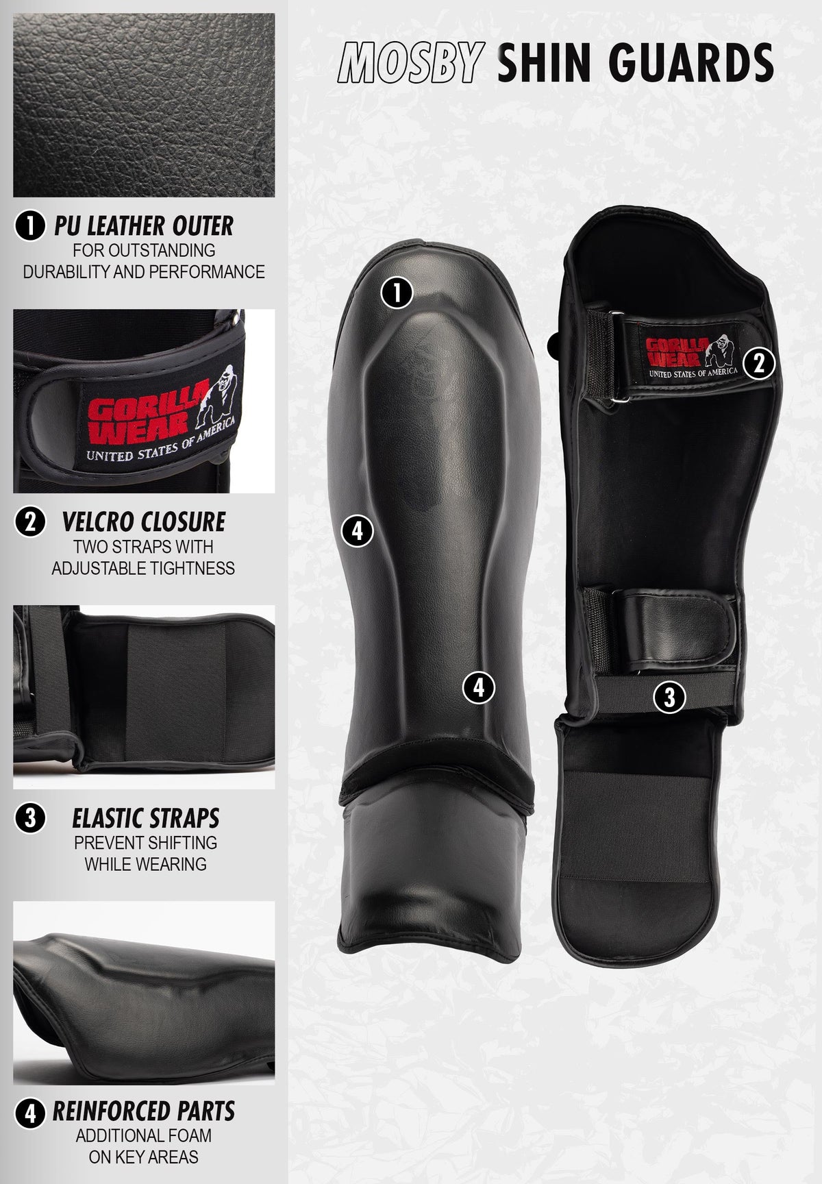 Mosby Shin Guards | Black