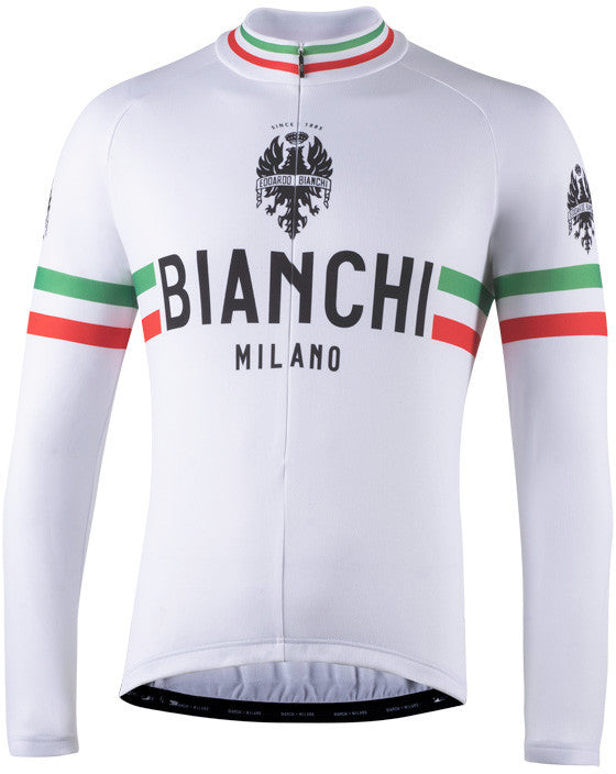 Bianchi Milano Leggenda Storia Men's L/S Cycling Jersey | White