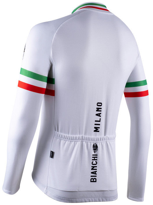 Bianchi Milano Leggenda Storia Men's L/S Cycling Jersey | White
