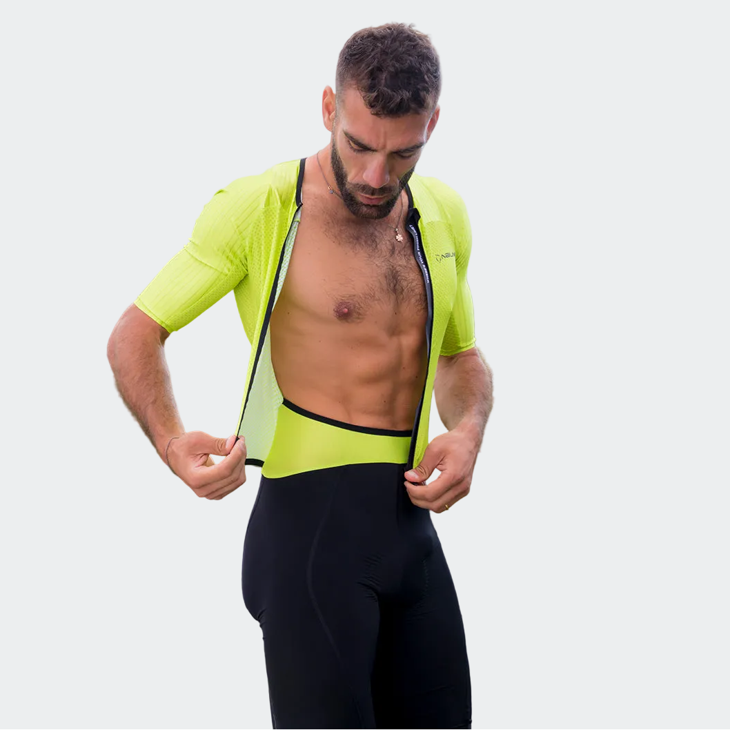 Nalini BAS ERGO Men's Cycling | Triathlon Skinsuit | Black/Yellow