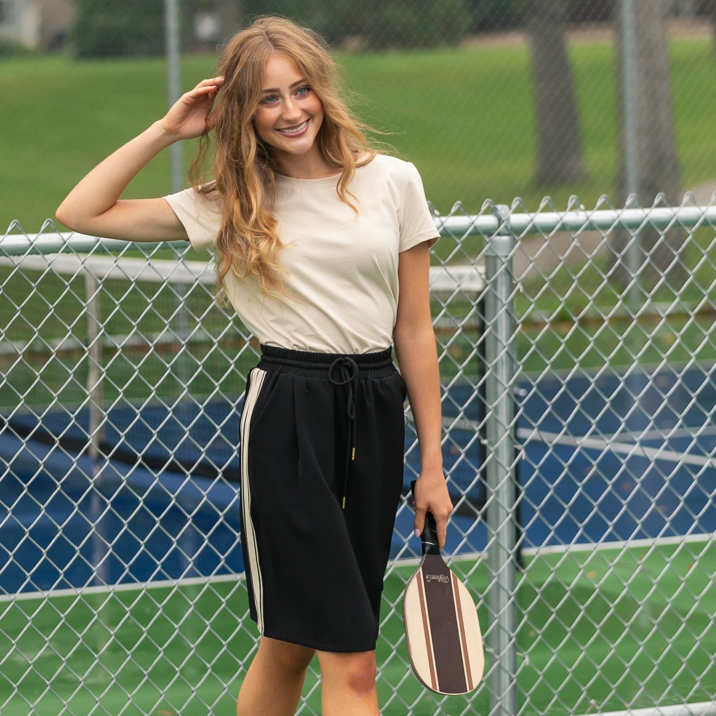 Nina Mid-Rise Track Skirt