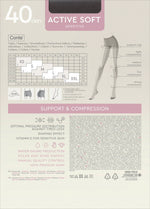 Tights Conte Active Soft 40 Den | Shaping Support with Vitamin E