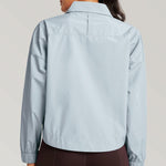 Women’s (Size M) Short Cut Windbreaker Jacket | Blue