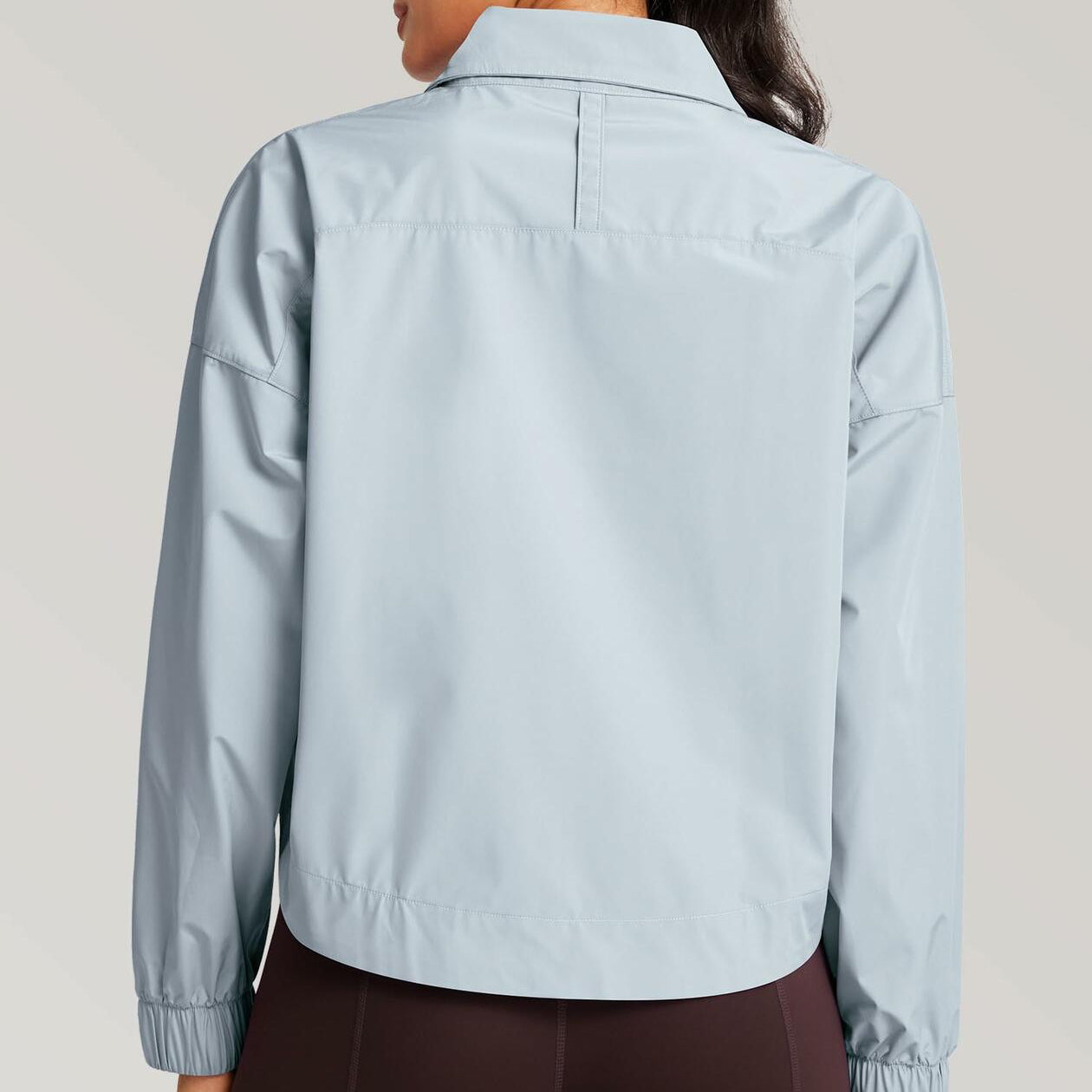 Women’s (Size M) Short Cut Windbreaker Jacket | Blue