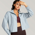 Women’s (Size M) Short Cut Windbreaker Jacket | Blue