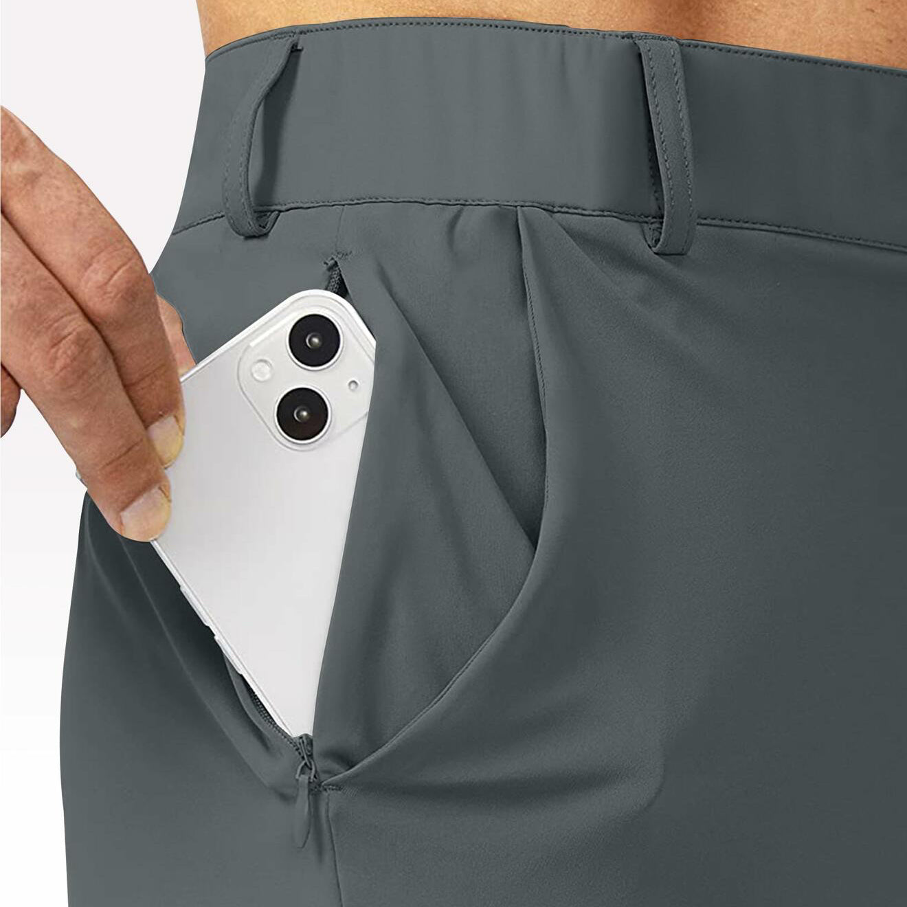 Men's (Size XXL) Slim Fit Golf Joggers | Stretch Pants with 5 Pockets | Ink Gray