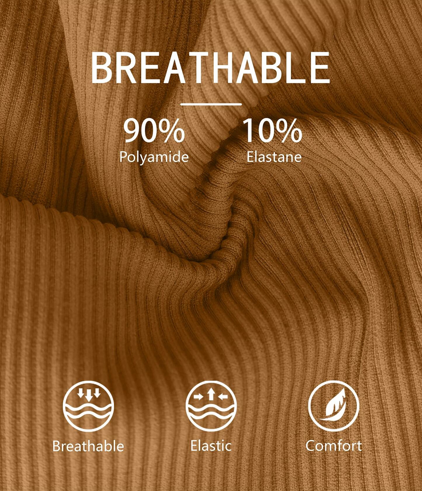 Women’s (Size L) Workout Tank Top with Built-in Bra | 2-Pack | Brown+White