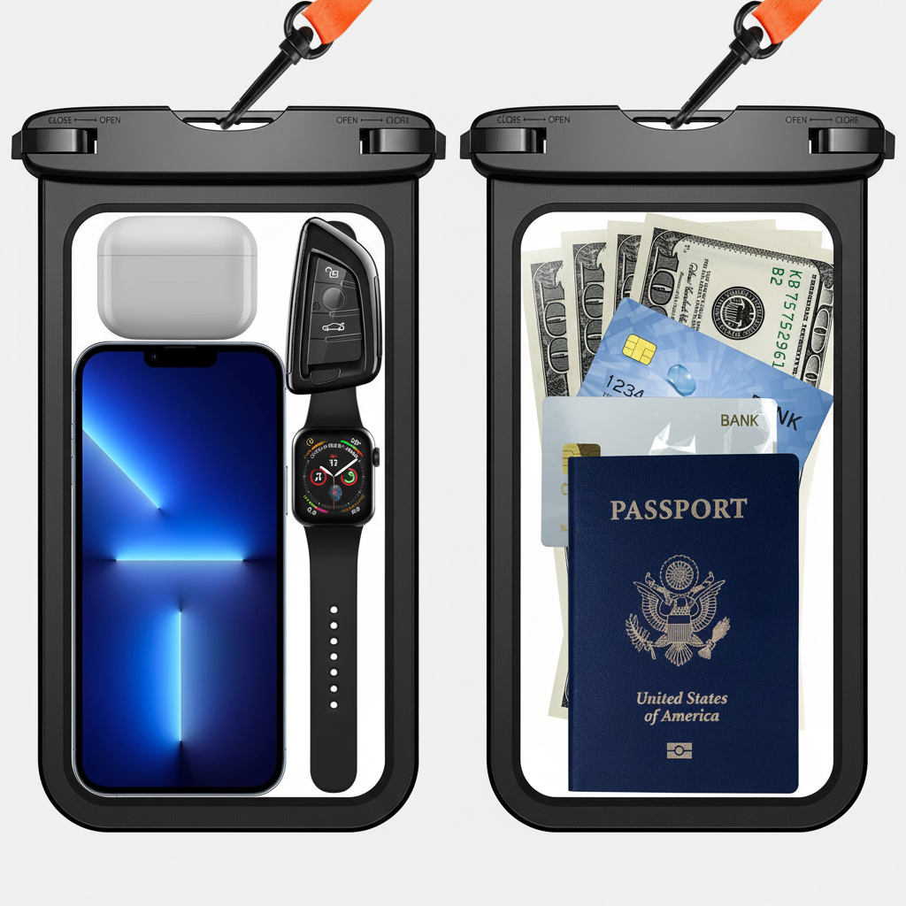 Waterproof Phone Pouch IPX8 Up to 10" with Lanyard | 2-Pack