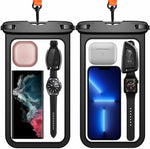 Waterproof Phone Pouch IPX8 Up to 10" with Lanyard | 2-Pack