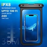 Waterproof Phone Pouch IPX8 Up to 10" with Lanyard | 2-Pack