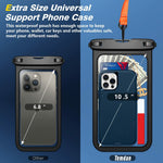 Waterproof Phone Pouch IPX8 Up to 10" with Lanyard | 2-Pack
