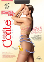 Tights Conte Active Soft 40 Den | Shaping Support with Vitamin E