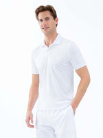 Performance Men's Classic Tennis Rib Collar Polo | White