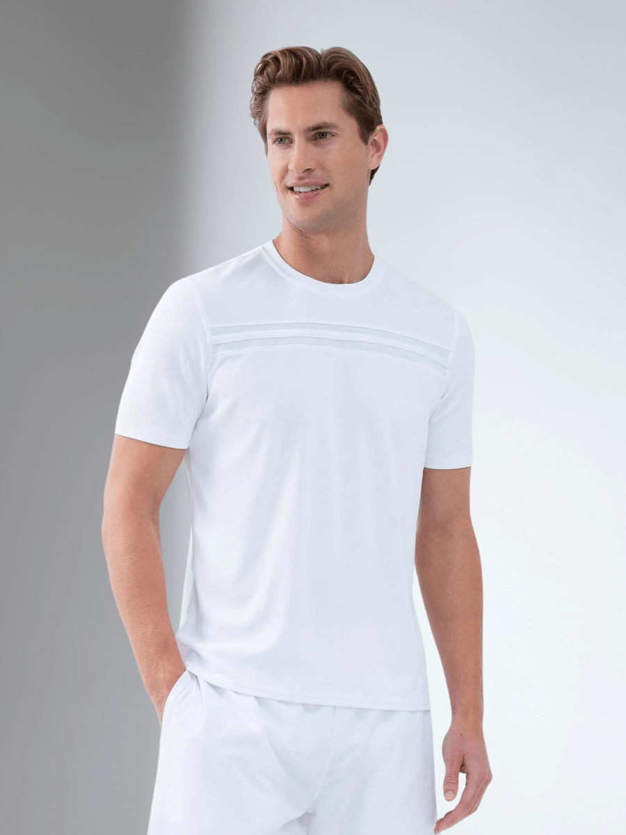 Performance Men's Tournament Short Sleeve Crew Neck | White