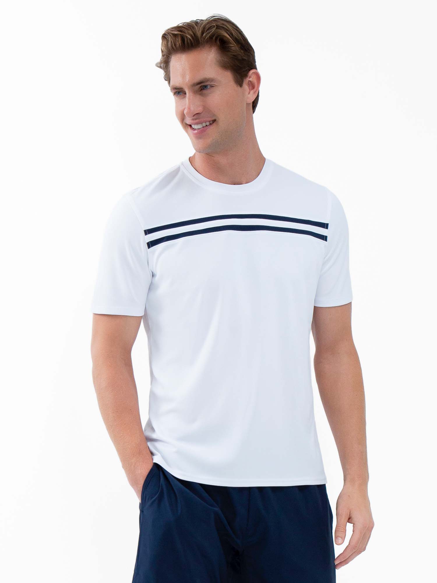 Performance Men's Tournament Short Sleeve Crew Neck | White/Midnight