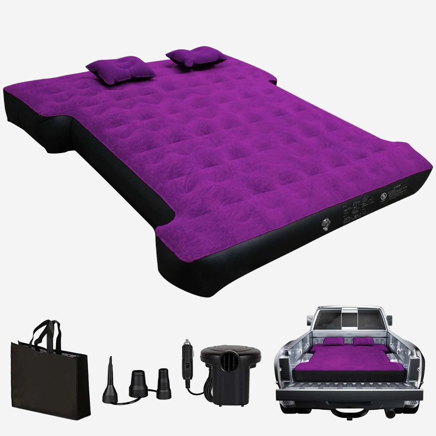 Full Size Truck Bed Air Mattress 5.5/6.5' | Purple