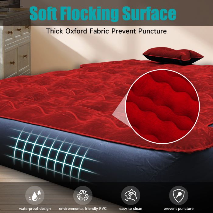 5.5-6.5ft Full Size Truck Bed Air Mattress | Red