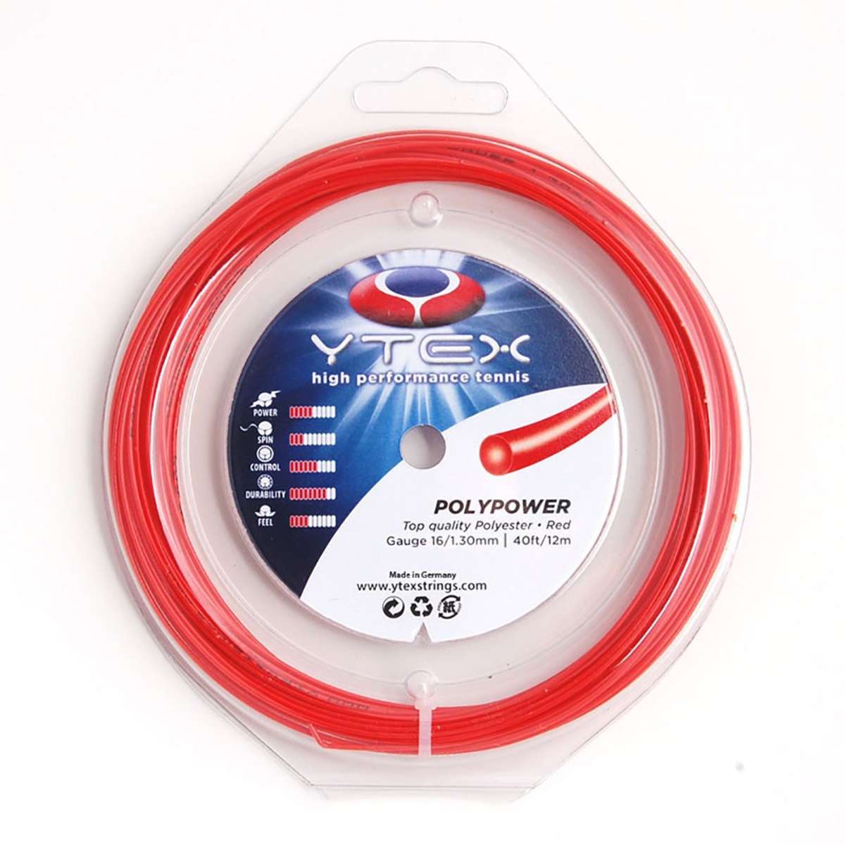 PolyPower Red Tennis Racquet String Set