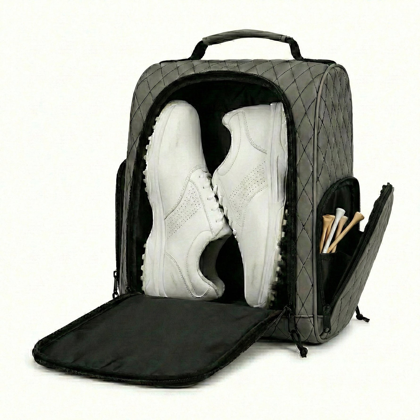 Premium Golf Shoe Bag | Vented Leather Shoe Storage