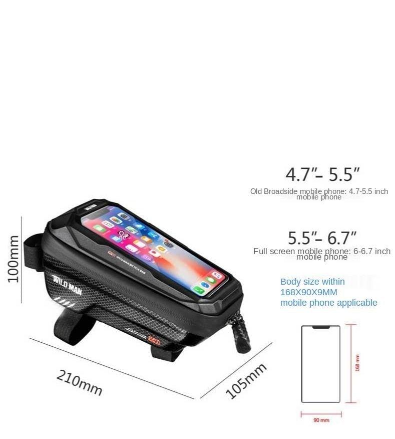 Top Tube WP Hard Shell Cycling Bag with TPU Touch Screen Phone Case