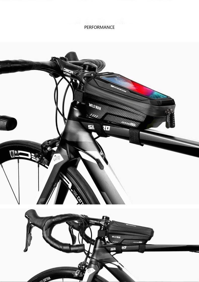 Top Tube WP Hard Shell Cycling Bag with TPU Touch Screen Phone Case