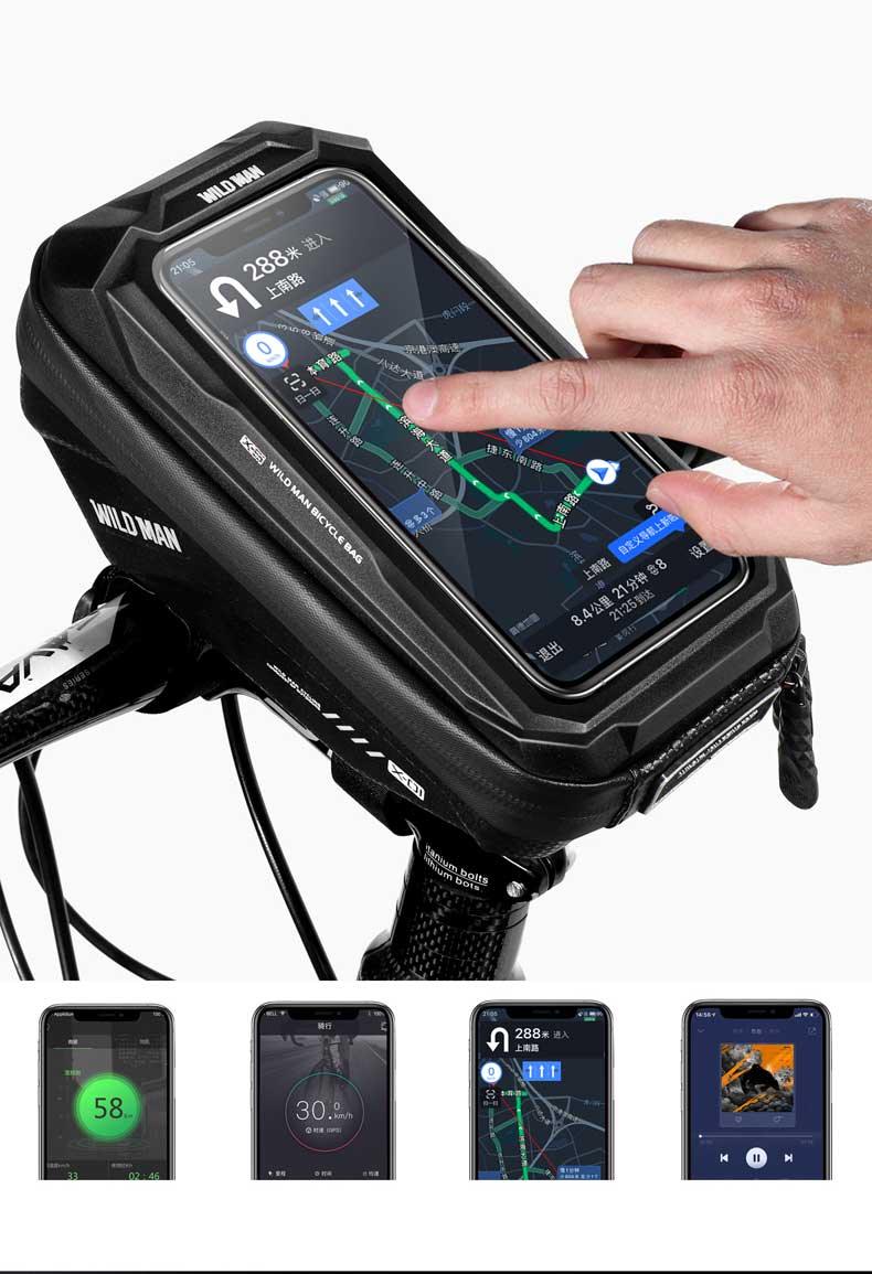 Top Tube WP Hard Shell Cycling Bag with TPU Touch Screen Phone Case