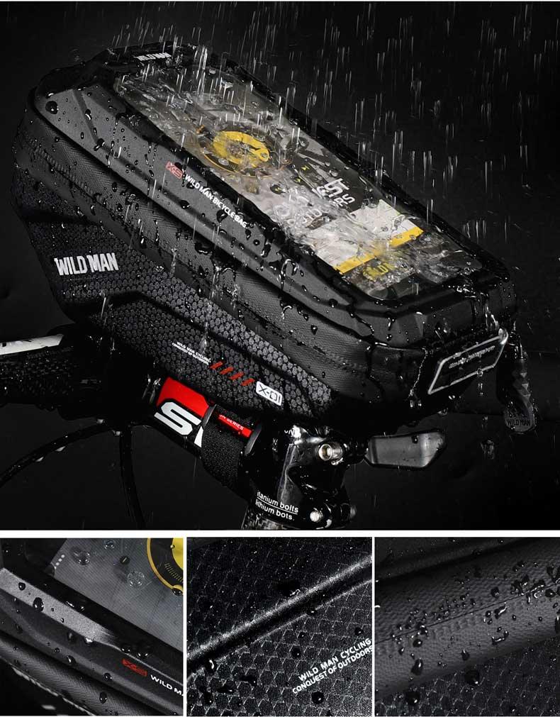 Top Tube WP Hard Shell Cycling Bag with TPU Touch Screen Phone Case