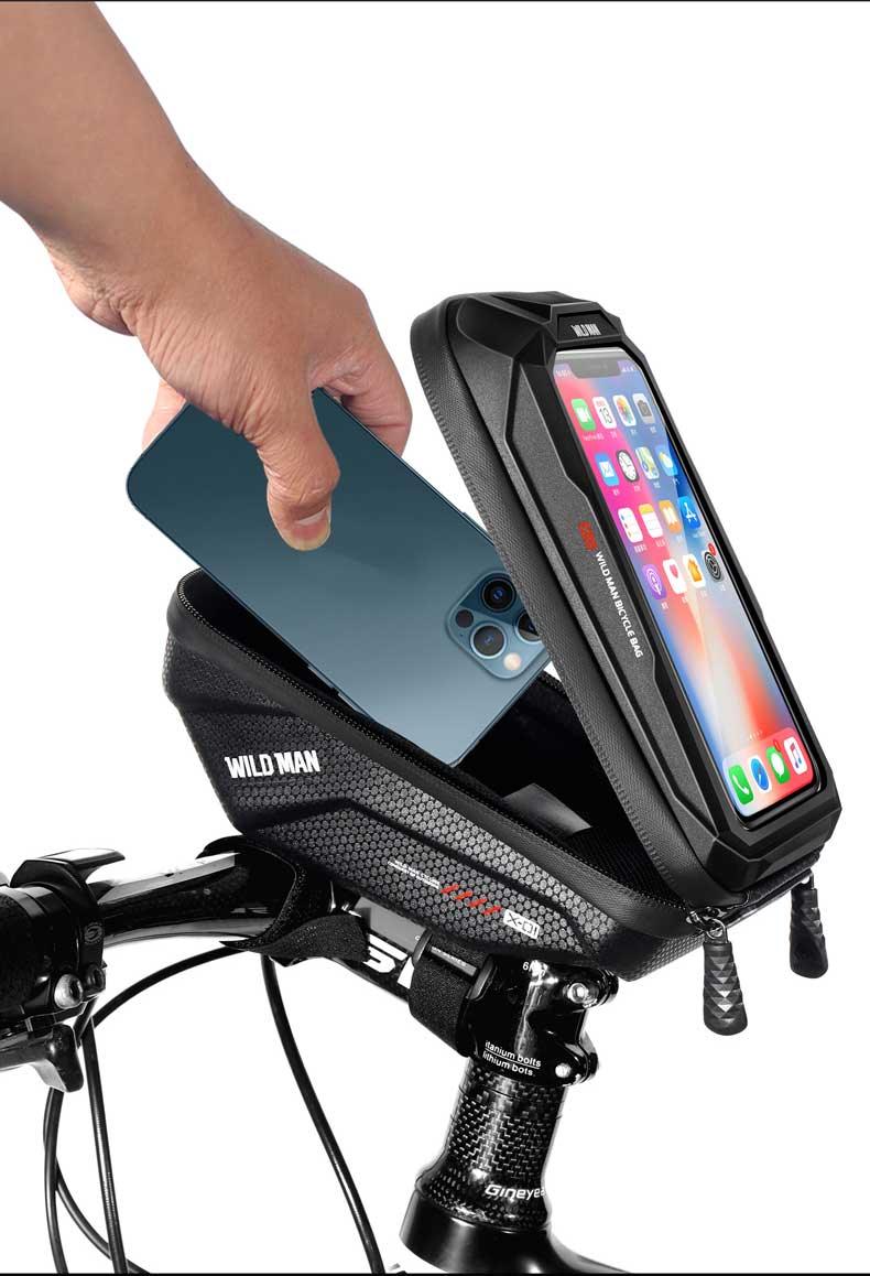 Top Tube WP Hard Shell Cycling Bag with TPU Touch Screen Phone Case