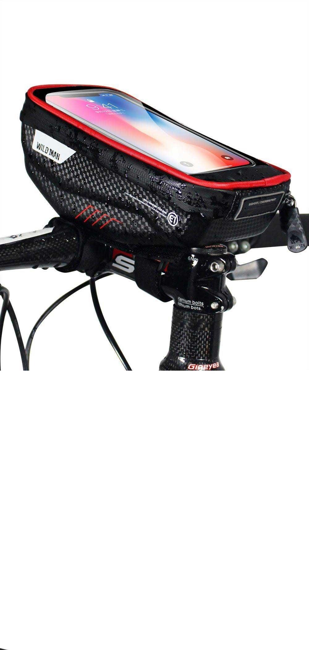 Top Tube WP Hard Shell Cycling Bag with TPU Touch Screen Phone Case