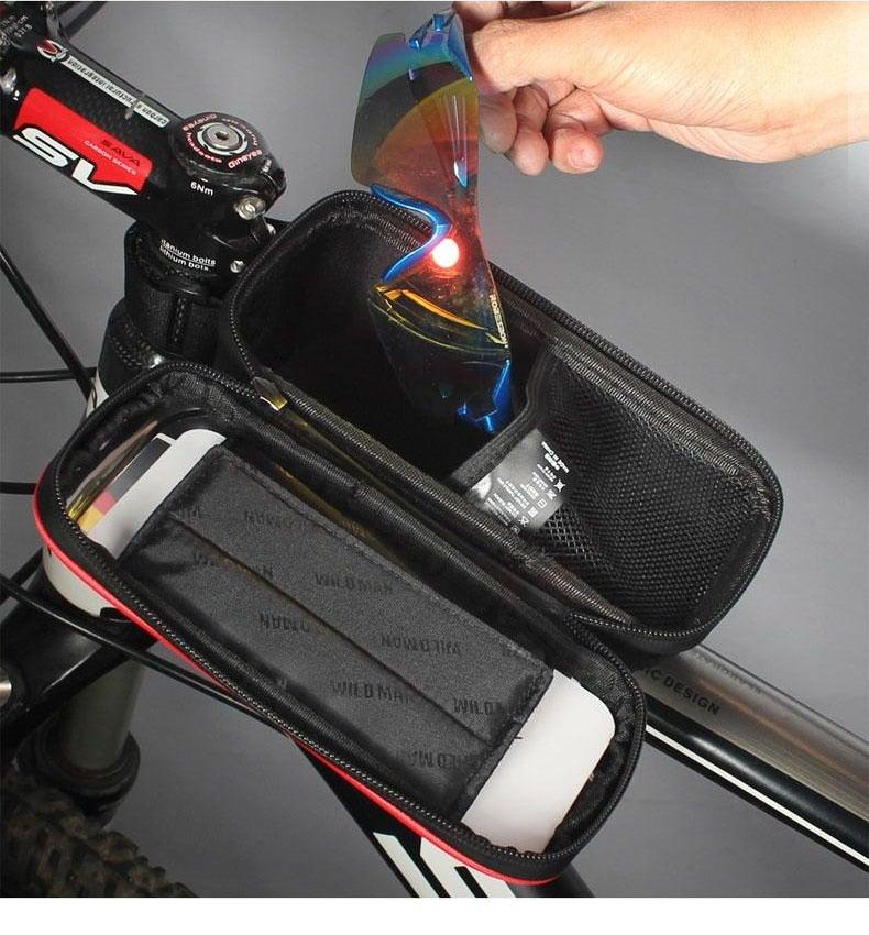 Top Tube WP Hard Shell Cycling Bag with TPU Touch Screen Phone Case
