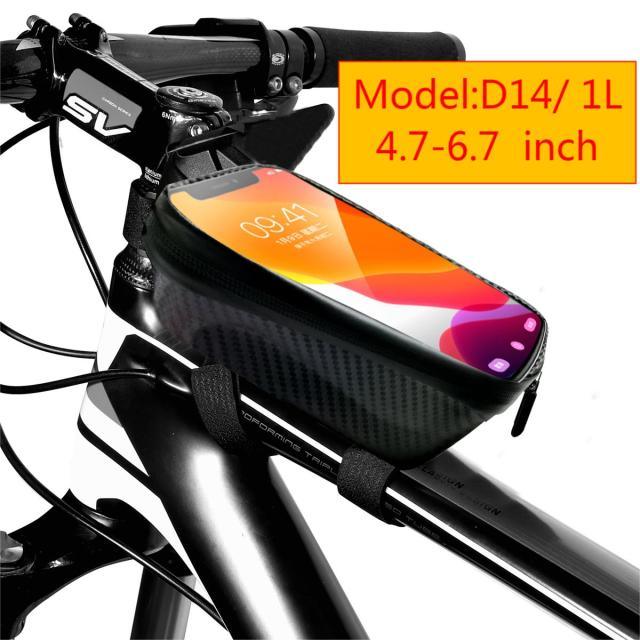 Top Tube WP Hard Shell Cycling Bag with TPU Touch Screen Phone Case