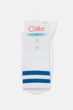 Conte Active Cotton Long Socks with Lurex Stripes