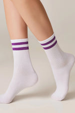 Conte Active Cotton Long Socks with Lurex Stripes